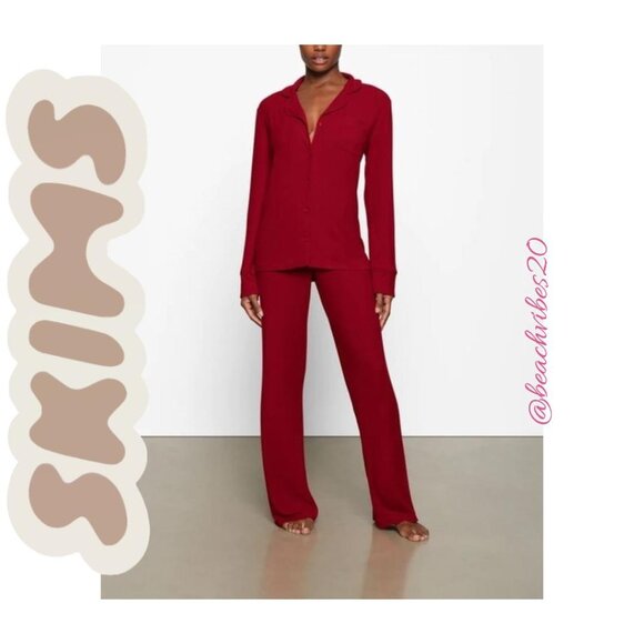 SKIMS Soft Lounge Rib Pant Brick XS NWT O-374
